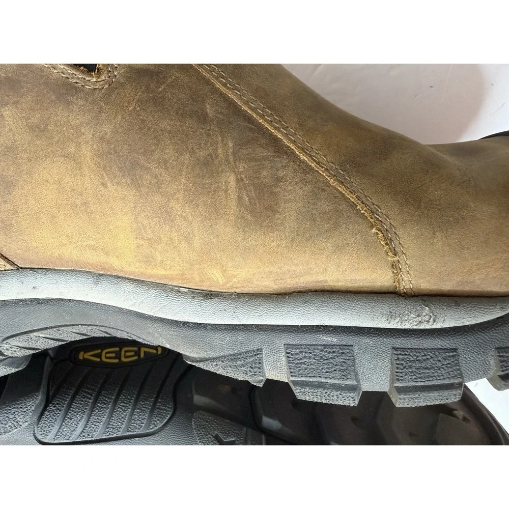 Keen Thermal Waterproof Slip On Insulated Shoes Mens Sz 13 Brown Leather Work